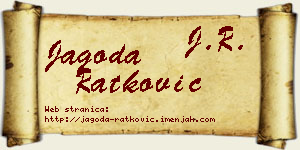 Jagoda Ratković vizit kartica